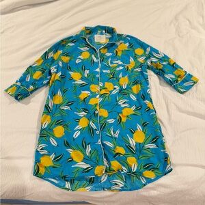 Printfresh Blue and Yellow lemon sleep shirt